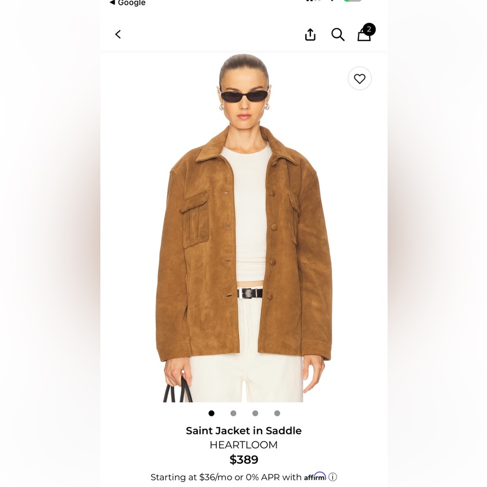 NWT Heartloom Saint Jacket in Saddle brown 🤎